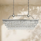 Handmade Art Crystal Glass Calira Rectangular Chandelier
