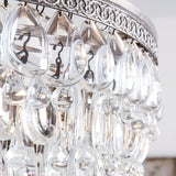 Handmade Art Crystal Glass Calira Flush Mount 9"D
