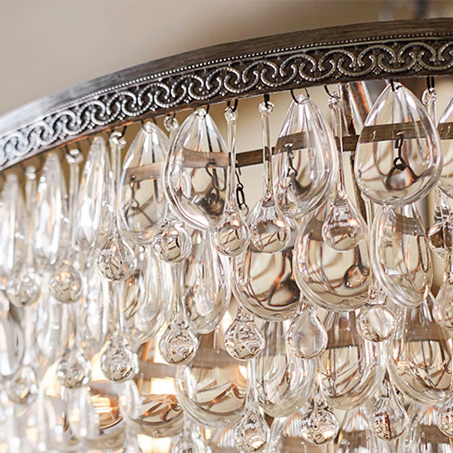 Handmade Art Crystal Glass Calira Round Chandelier