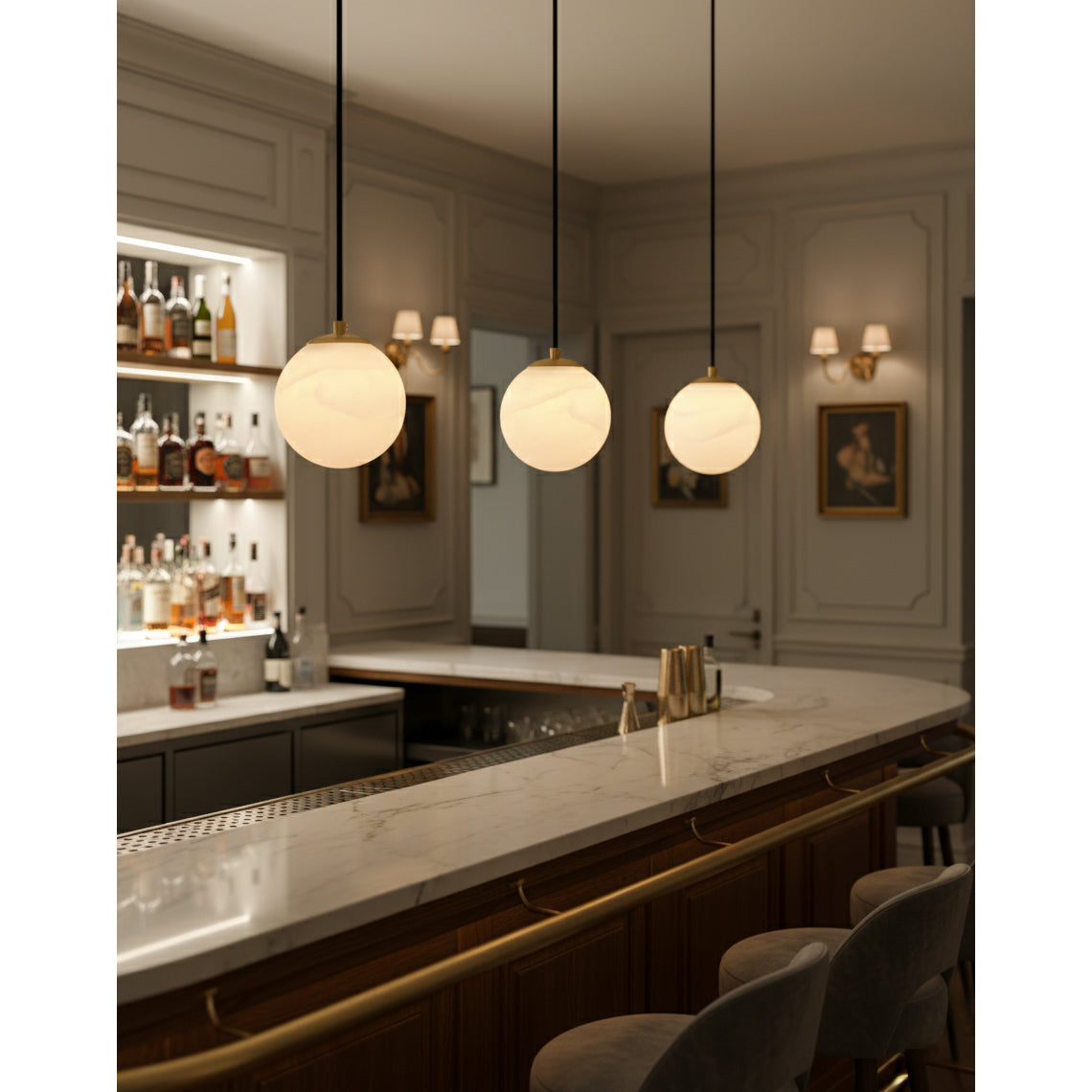 Savina Alabaster Pendant Light
