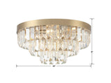 Hayes Round Flush Mount 18"W 3 Tiers