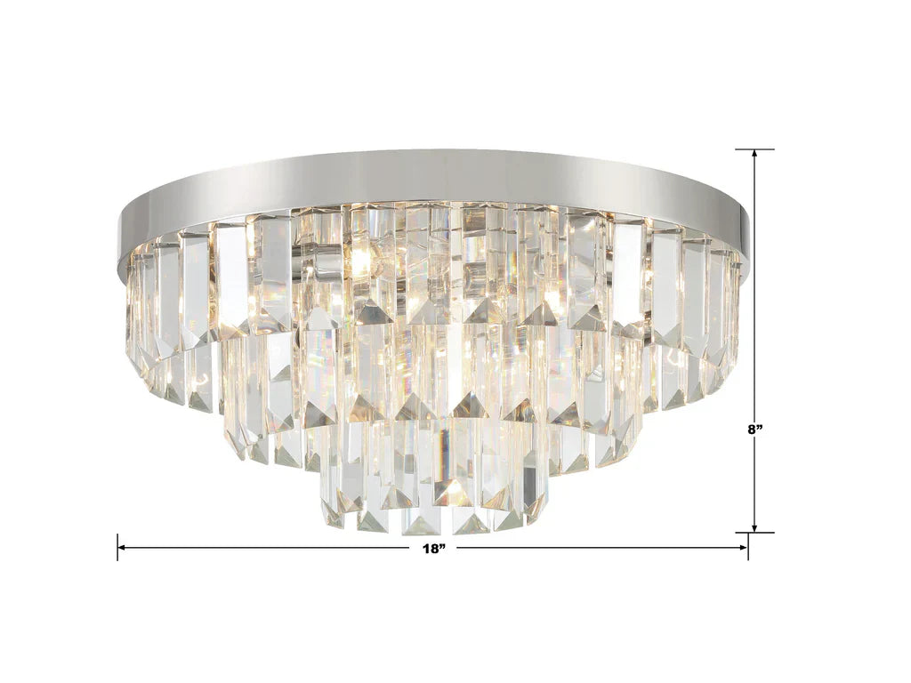 Hayes Round Flush Mount 18"W 3 Tiers