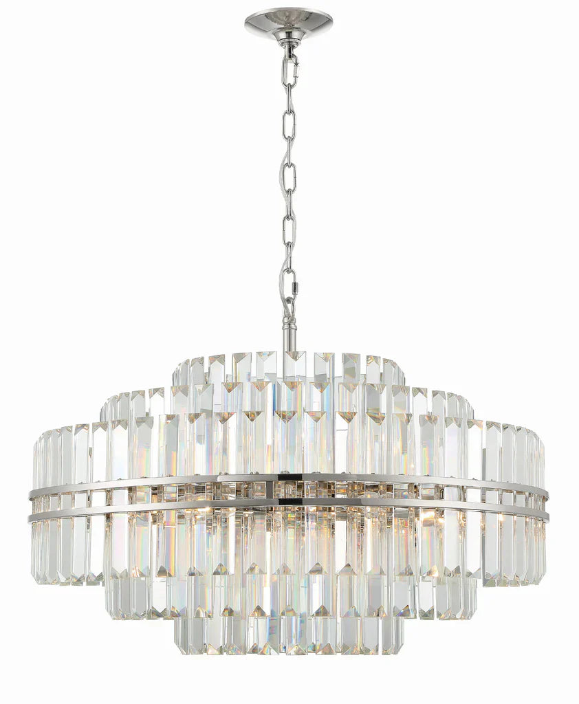 Hayes Round Chandelier 28" 3 Tiers