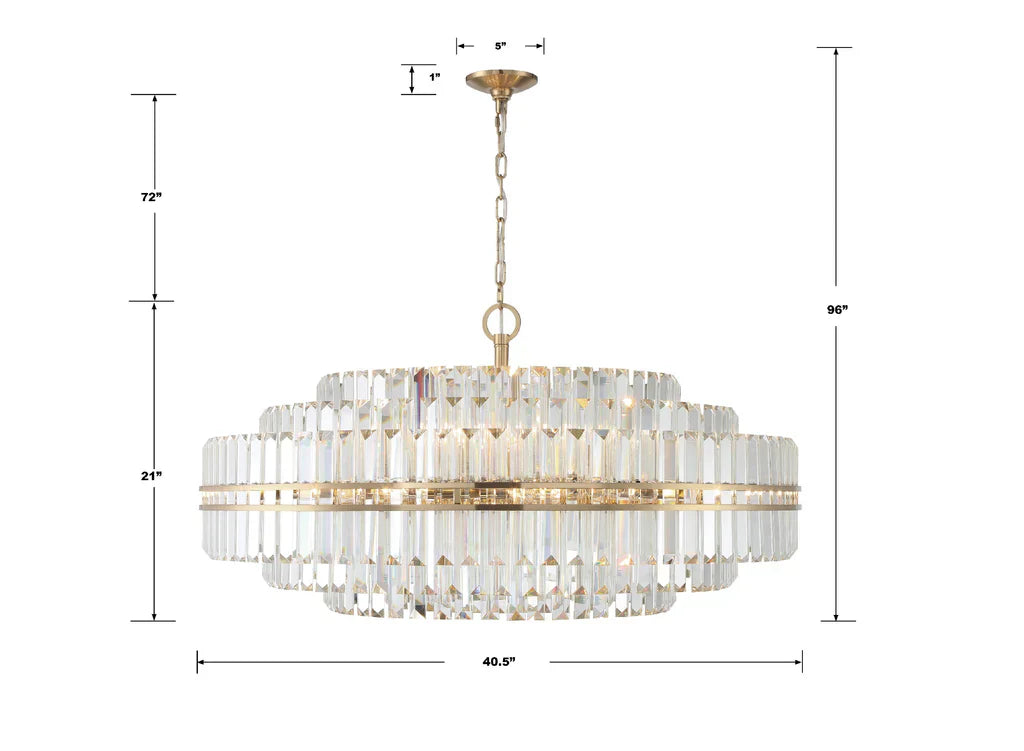 Hayes Round Chandelier 41" 4 Tiers