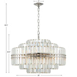 Hayes Round Chandelier 28" 3 Tiers