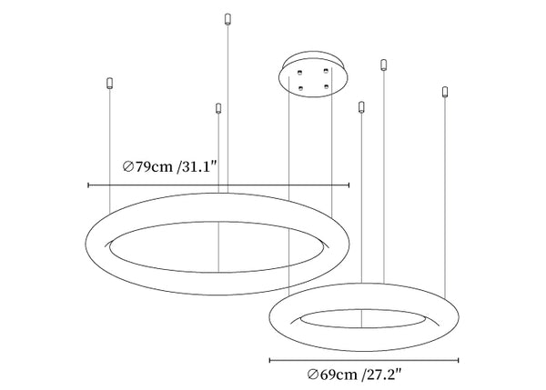 Halo di Pietra Alabaster Chandelier