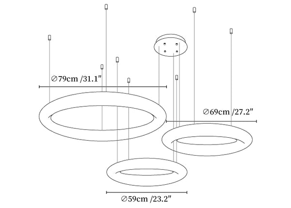 Halo di Pietra Alabaster Chandelier