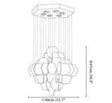Hexa Alabaster Cascade Chandelier