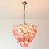 Pink Disc Murano-Style Chandelier
