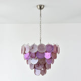 Pink Disc Murano-Style Chandelier