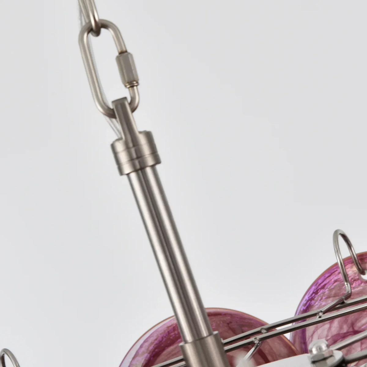 Pink Disc Murano-Style Chandelier