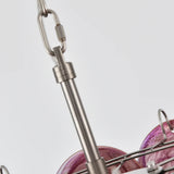 Pink Disc Murano-Style Chandelier