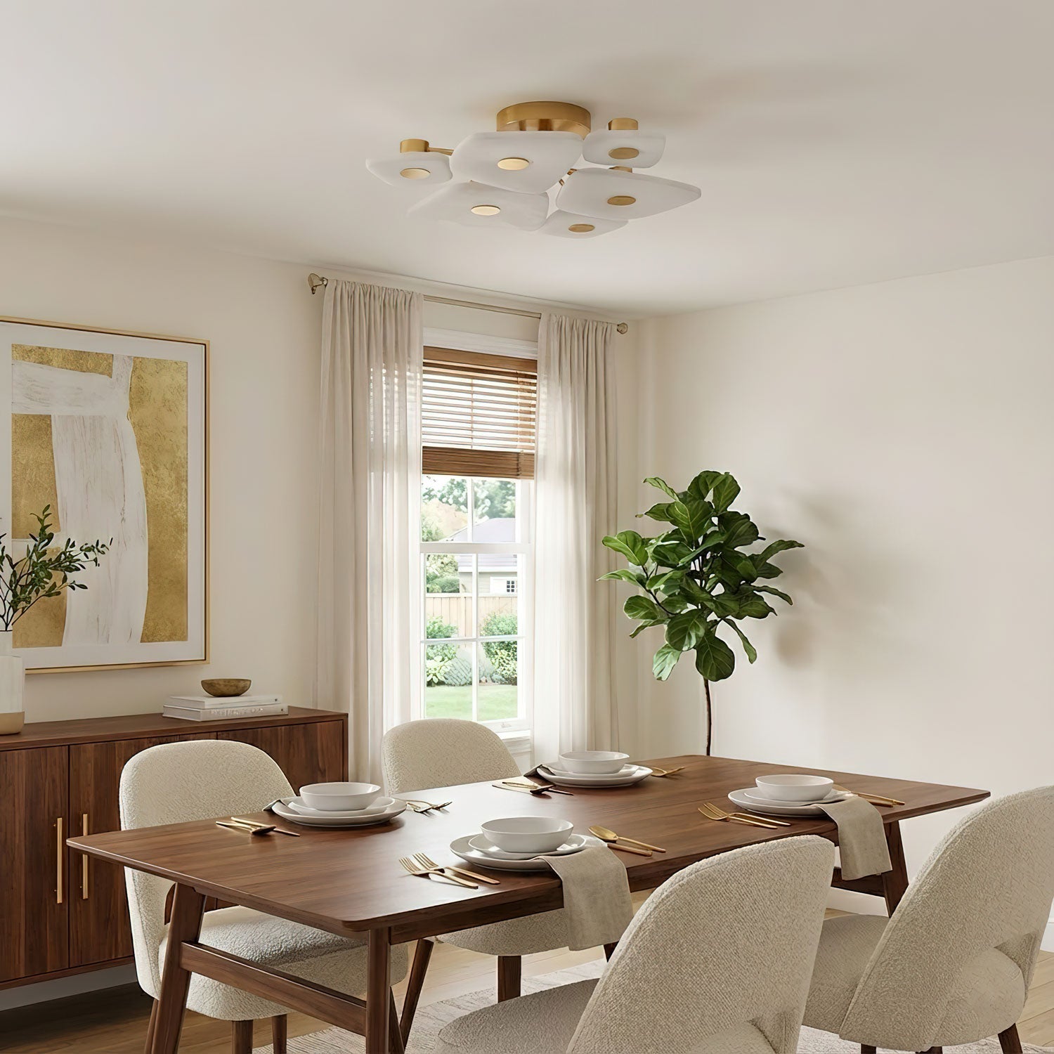 Holmdel Alabaster Flush Mount