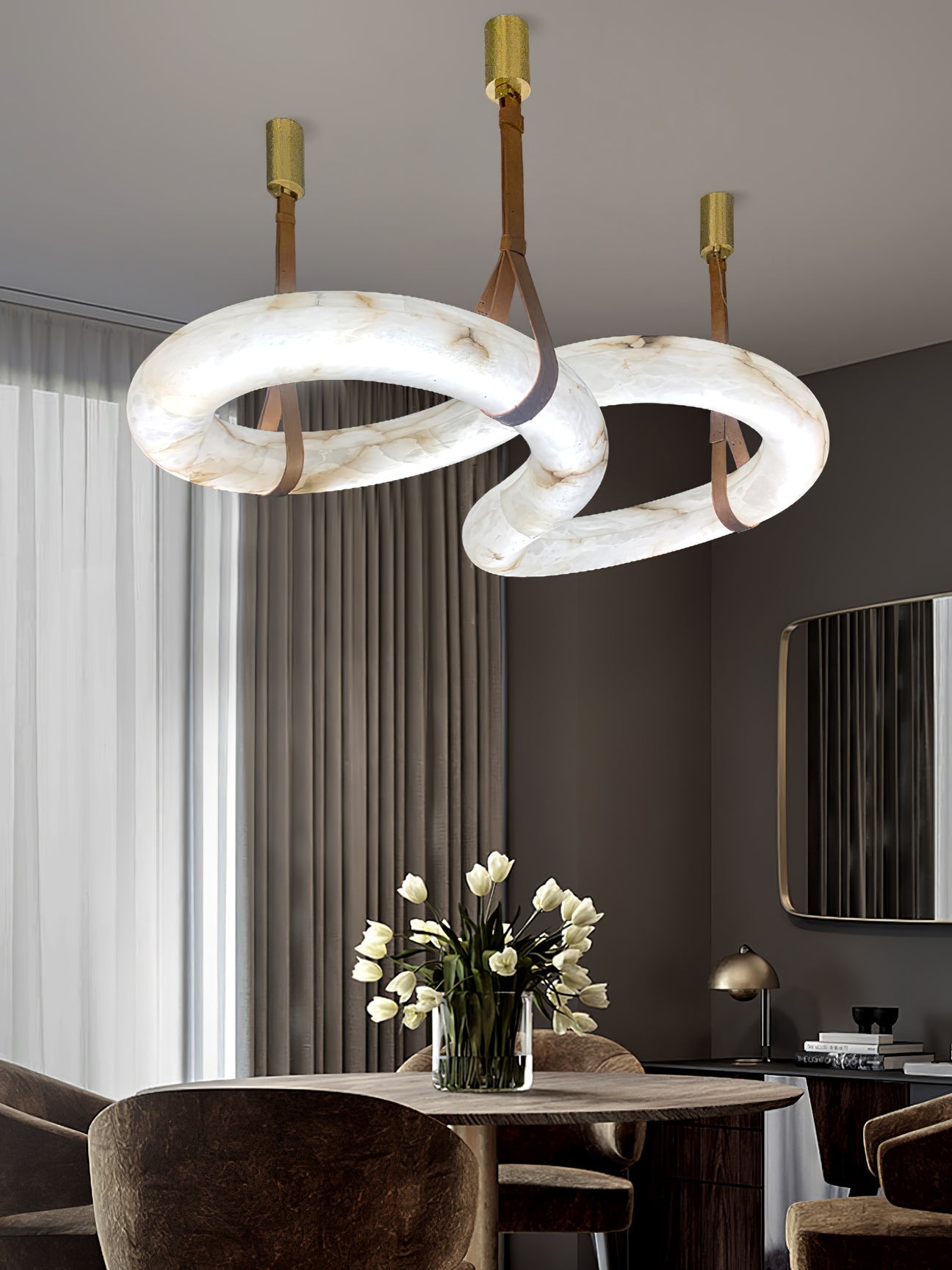 Infinity Alabaster Chandelier