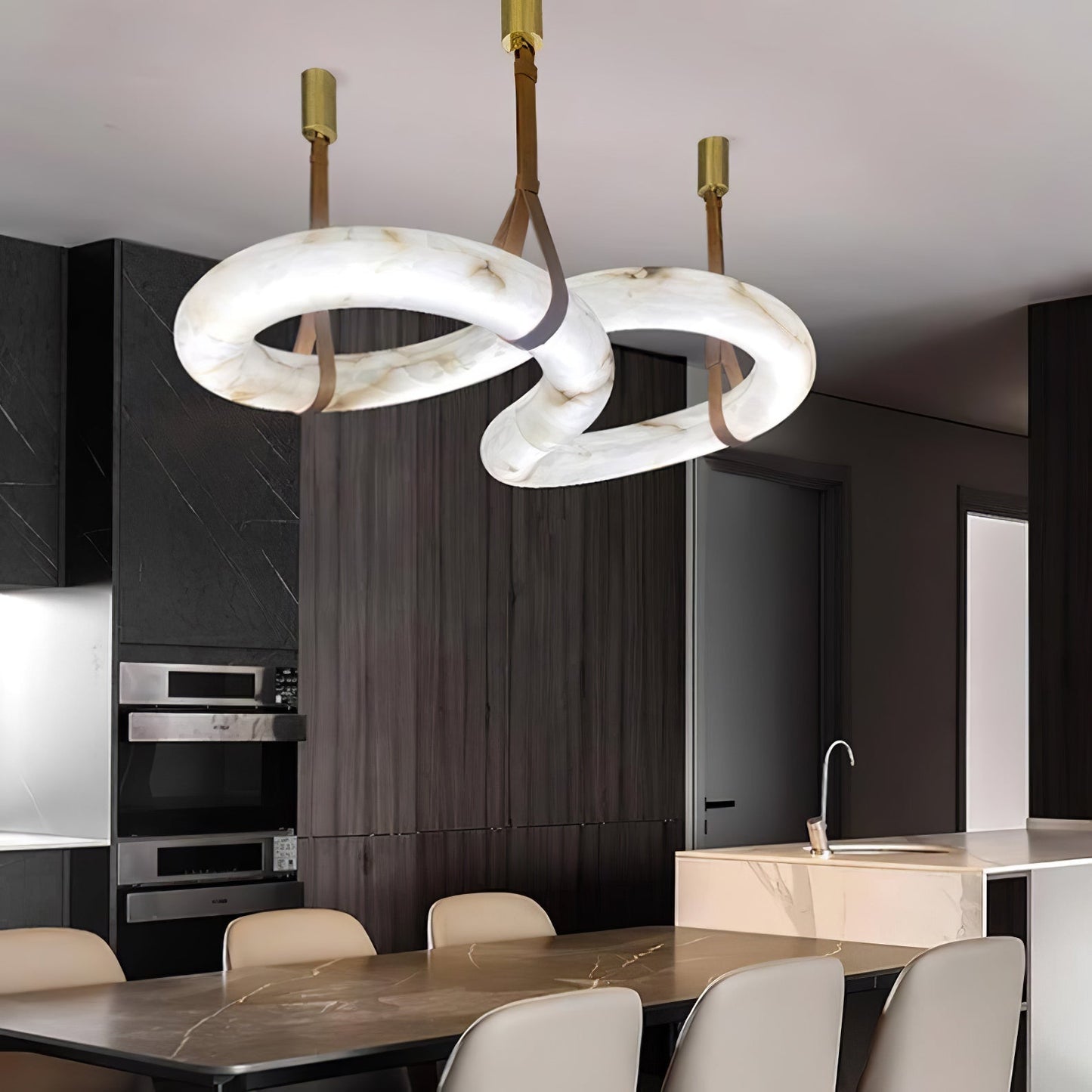 Infinity Alabaster Chandelier