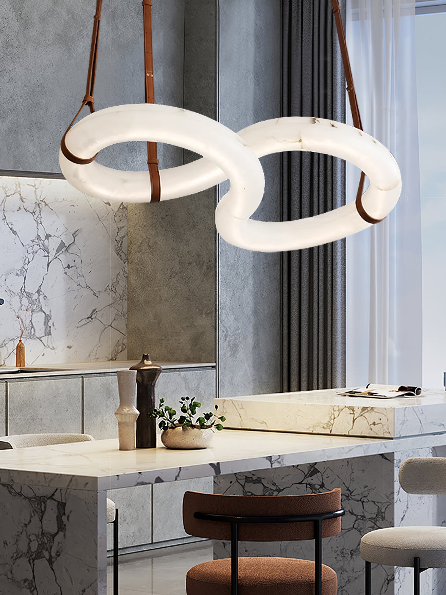 Infinity Alabaster Chandelier