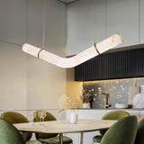 Streamlined Alabaster Pendant Lamp