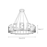 Jessie Alabaster Round Chandelier