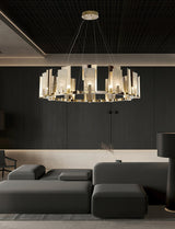 Jessie Alabaster Round Chandelier