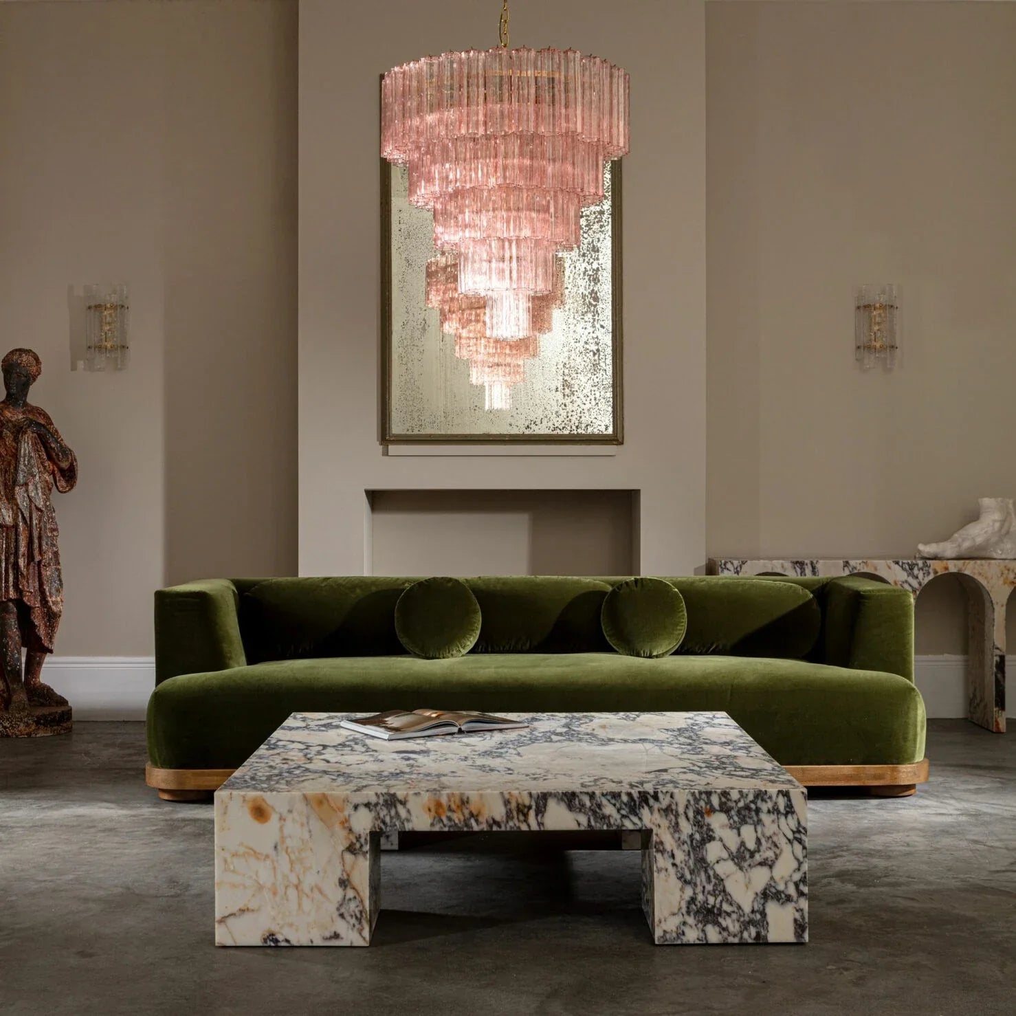 Grande Treviso Murano Chandelier 31.5"