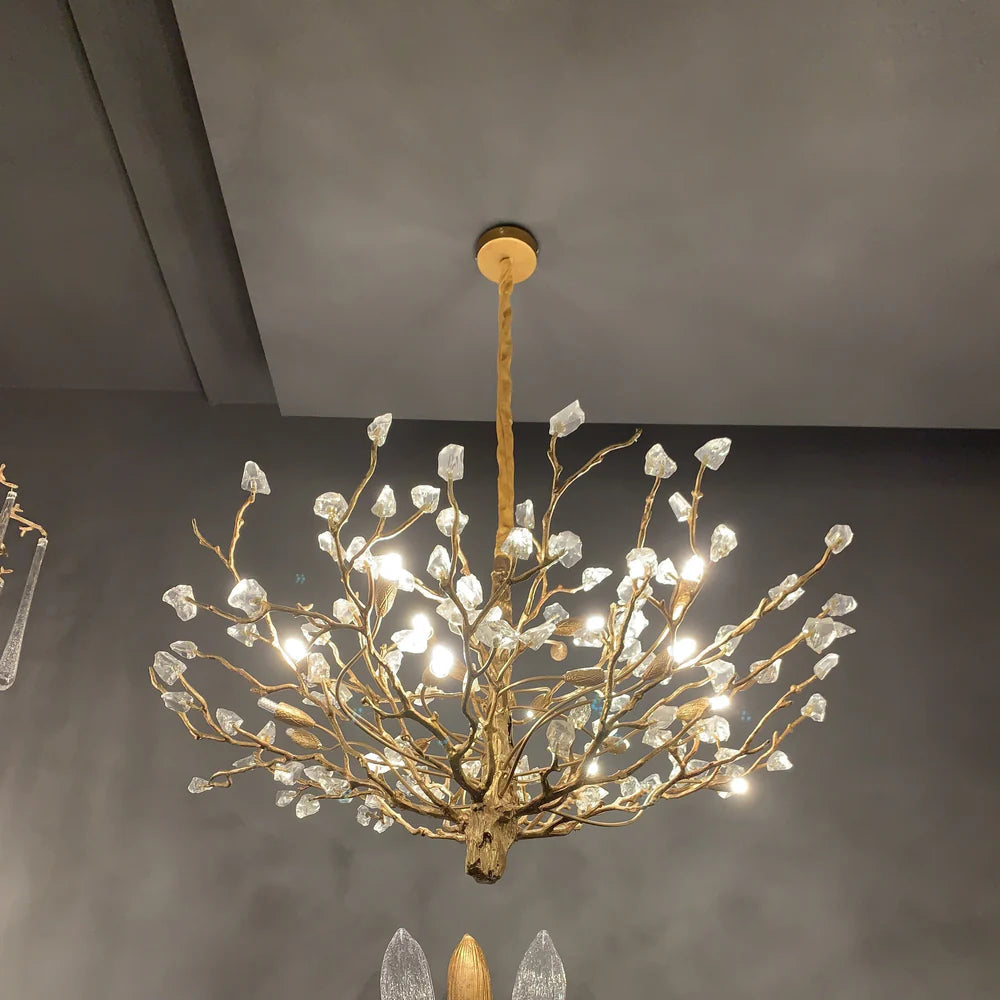 Gemstone Branch Chandelier with Artistic Design for Bedroom or Living Room
