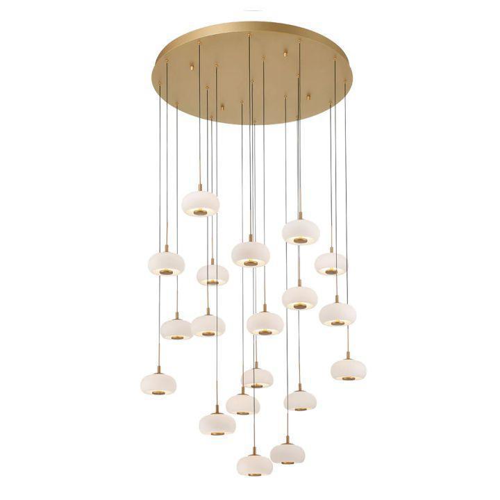 Lanterns Glass 19 Light Round LED Chandelier