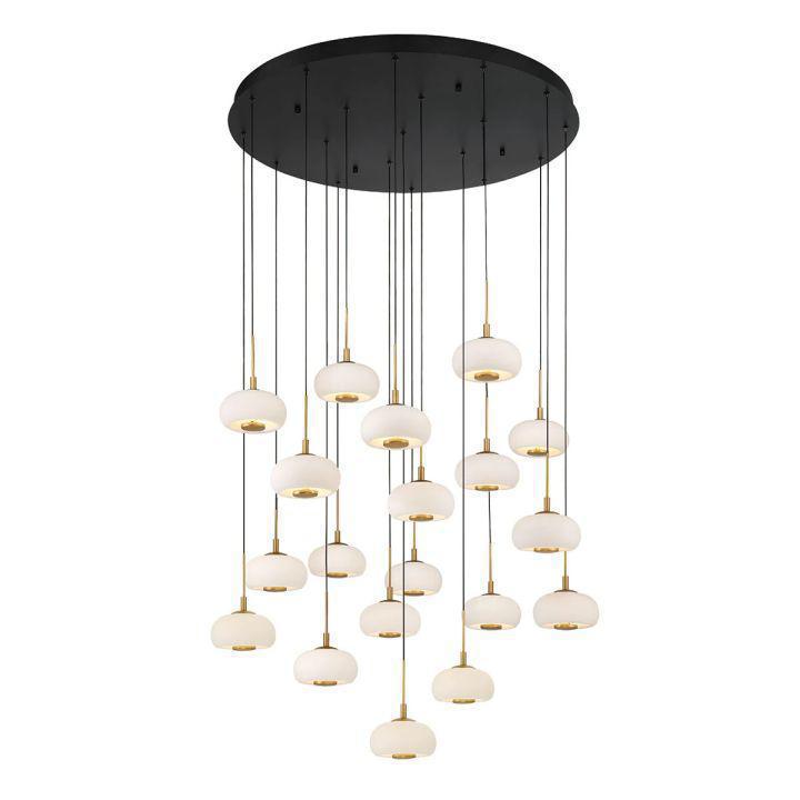 Lanterns Glass 19 Light Round LED Chandelier
