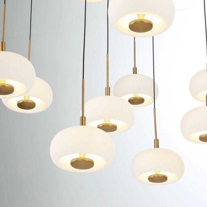 Lanterns Glass 8 Light Rectangular LED Chandelier