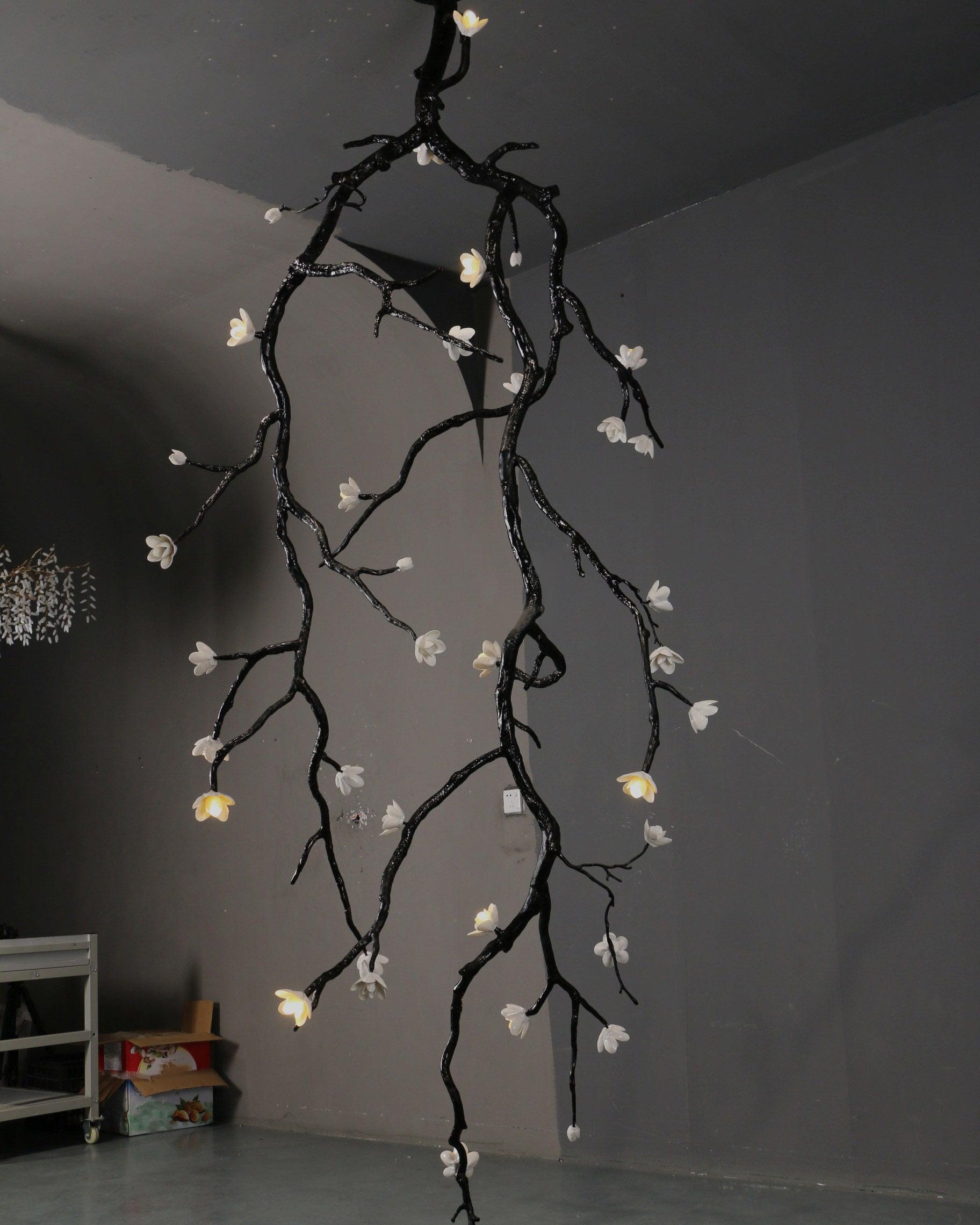 Large Long Branch Flower Chandelier