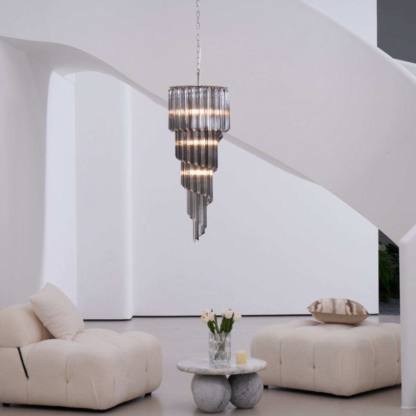 Dark Themed Cascading Rain Chandelier - CasaraHouse