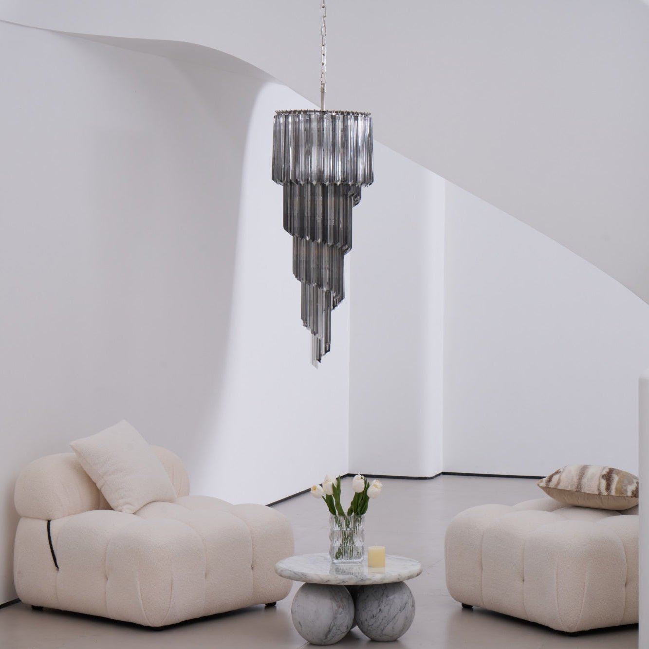 Dark Themed Cascading Rain Chandelier - CasaraHouse