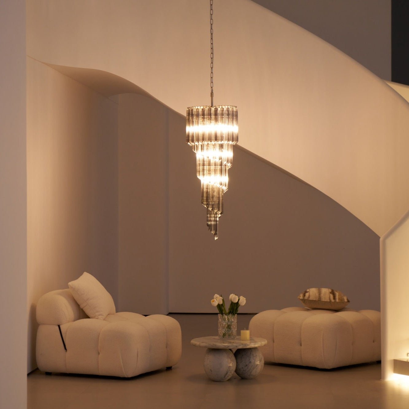 Dark Themed Cascading Rain Chandelier - CasaraHouse