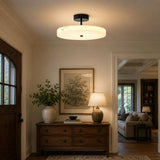 Luma Linen Drum Flush Mount