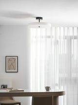 Luma Linen Drum Flush Mount