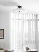 Luma Linen Drum Flush Mount