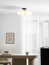 Luma Linen Drum Flush Mount