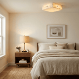 Luma Alabaster Square Flush Mount
