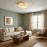Luma Alabaster Square Flush Mount