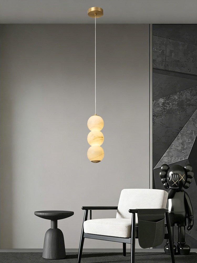 Luminous Orb Alabaster Pendant Lamp