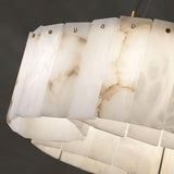 Luxe Alabaster Brass Flush Mount