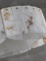 Luxe Alabaster Brass Flush Mount