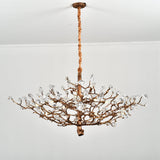 Livio Gemstone Branch Brass Round Chandelier