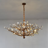 Livio Gemstone Branch Brass Round Chandelier