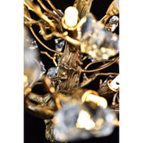 Livio Gemstone Branch Brass Round Chandelier