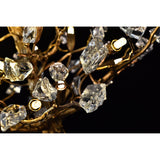 Livio Gemstone Branch Brass Round Chandelier
