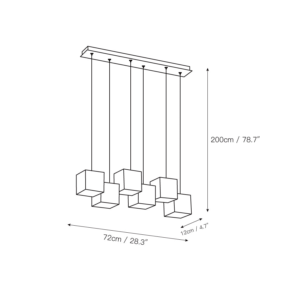Alabaster Box Linear Chandelier