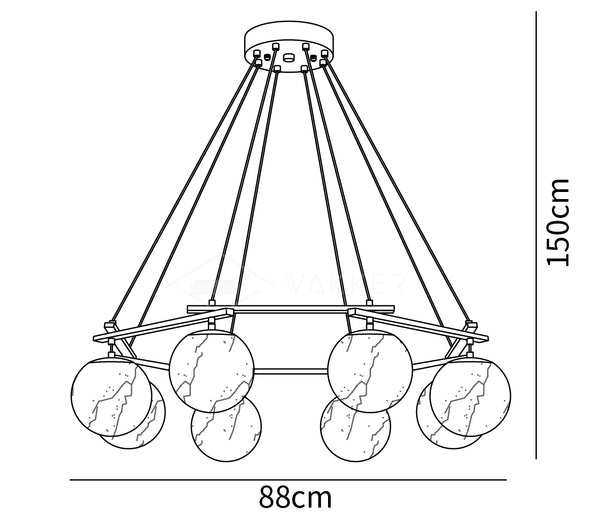 Miira Alabaster Chandelier
