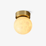 Moon Alabaster Flush Mount