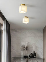 Moon Alabaster Flush Mount