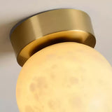 Moon Alabaster Flush Mount